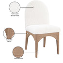 Meridian Waldorf Cream Boucle Fabric Dining Chair IMAGE 9