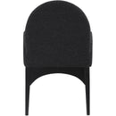 Meridian Waldorf Black Boucle Fabric Dining Chair IMAGE 2