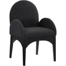 Meridian Waldorf Black Boucle Fabric Dining Chair IMAGE 3