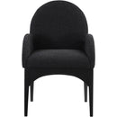 Meridian Waldorf Black Boucle Fabric Dining Chair IMAGE 4
