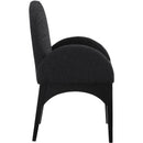 Meridian Waldorf Black Boucle Fabric Dining Chair IMAGE 5