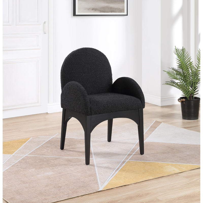 Meridian Waldorf Black Boucle Fabric Dining Chair IMAGE 8
