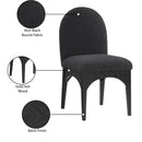 Meridian Waldorf Black Boucle Fabric Dining Chair IMAGE 9