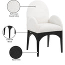 Meridian Waldorf Cream Boucle Fabric Dining Chair IMAGE 9