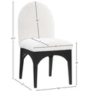 Meridian Waldorf Cream Boucle Fabric Dining Chair IMAGE 10