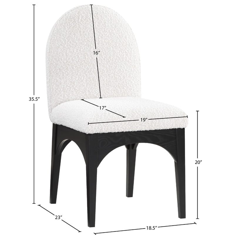 Meridian Waldorf Cream Boucle Fabric Dining Chair IMAGE 10