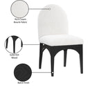 Meridian Waldorf Cream Boucle Fabric Dining Chair IMAGE 9