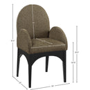Meridian Waldorf Olive Boucle Fabric Dining Chair IMAGE 10