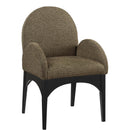 Meridian Waldorf Olive Boucle Fabric Dining Chair IMAGE 3