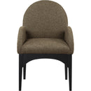 Meridian Waldorf Olive Boucle Fabric Dining Chair IMAGE 4