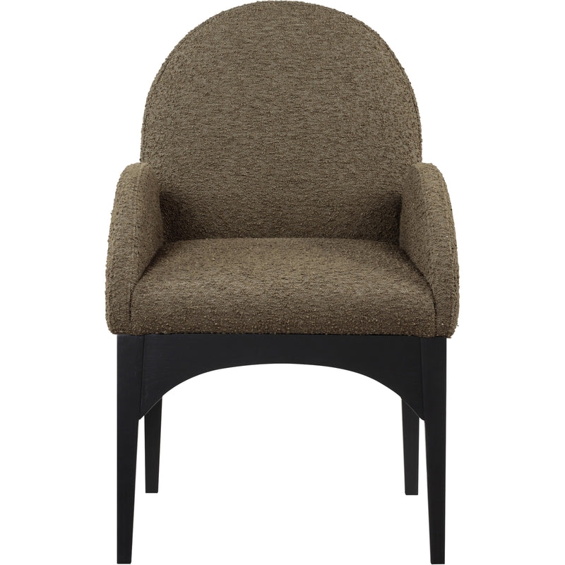 Meridian Waldorf Olive Boucle Fabric Dining Chair IMAGE 4