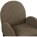 Meridian Waldorf Olive Boucle Fabric Dining Chair IMAGE 6