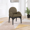 Meridian Waldorf Olive Boucle Fabric Dining Chair IMAGE 8