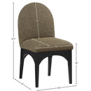 Meridian Waldorf Olive Boucle Fabric Dining Chair IMAGE 10
