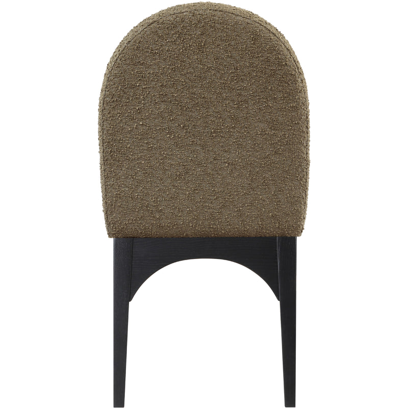 Meridian Waldorf Olive Boucle Fabric Dining Chair IMAGE 2