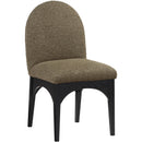 Meridian Waldorf Olive Boucle Fabric Dining Chair IMAGE 3
