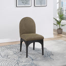 Meridian Waldorf Olive Boucle Fabric Dining Chair IMAGE 8