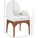 Meridian Waldorf Cream Boucle Fabric Dining Chair IMAGE 10