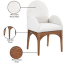 Meridian Waldorf Cream Boucle Fabric Dining Chair IMAGE 9