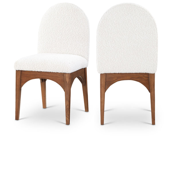 Meridian Waldorf Cream Boucle Fabric Dining Chair IMAGE 1
