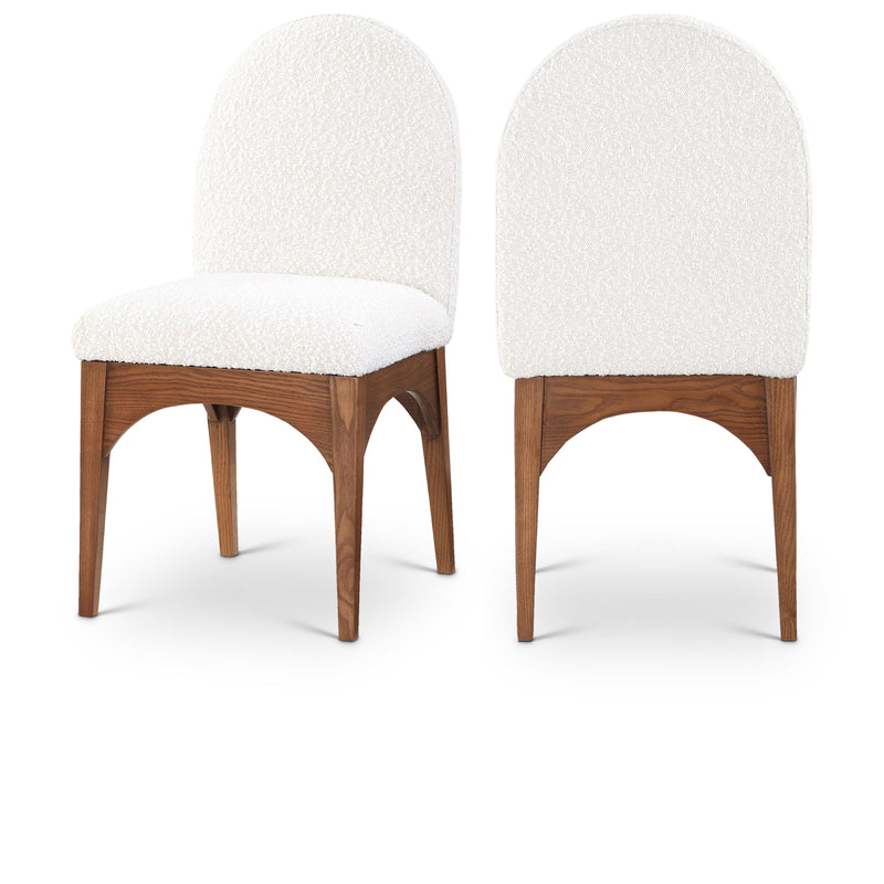 Meridian Waldorf Cream Boucle Fabric Dining Chair IMAGE 1