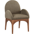 Meridian Waldorf Olive Boucle Fabric Dining Chair IMAGE 3