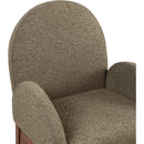 Meridian Waldorf Olive Boucle Fabric Dining Chair IMAGE 6