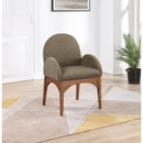 Meridian Waldorf Olive Boucle Fabric Dining Chair IMAGE 8