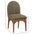 Meridian Waldorf Olive Boucle Fabric Dining Chair IMAGE 10