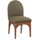 Meridian Waldorf Olive Boucle Fabric Dining Chair IMAGE 3