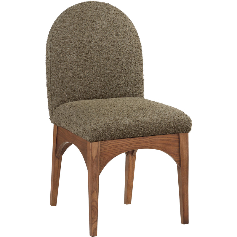 Meridian Waldorf Olive Boucle Fabric Dining Chair IMAGE 3