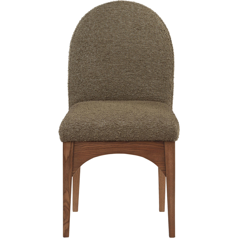 Meridian Waldorf Olive Boucle Fabric Dining Chair IMAGE 4