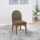Meridian Waldorf Olive Boucle Fabric Dining Chair IMAGE 8