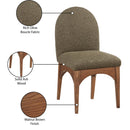 Meridian Waldorf Olive Boucle Fabric Dining Chair IMAGE 9