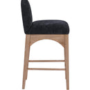 Meridian Waldorf Black Chenille Fabric Stool IMAGE 5