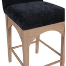 Meridian Waldorf Black Chenille Fabric Stool IMAGE 6