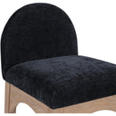 Meridian Waldorf Black Chenille Fabric Stool IMAGE 7