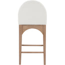 Meridian Waldorf Cream Chenille Fabric Stool IMAGE 2