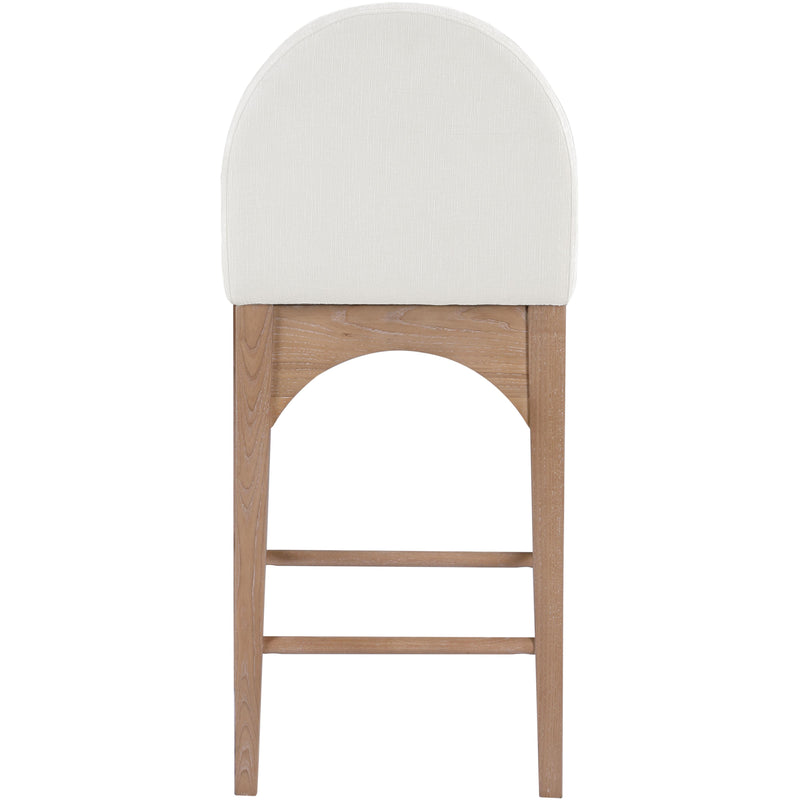 Meridian Waldorf Cream Chenille Fabric Stool IMAGE 2