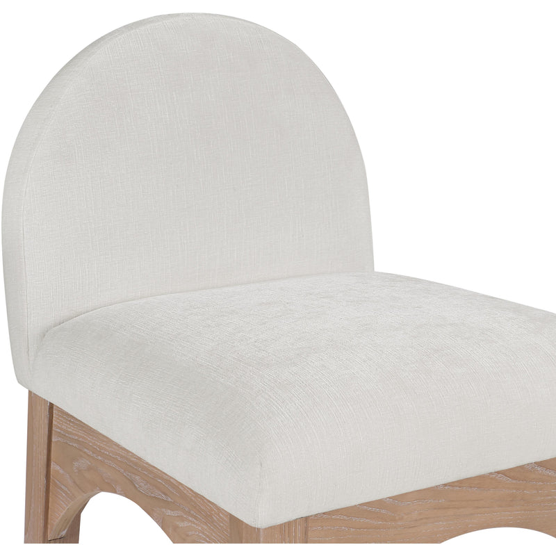 Meridian Waldorf Cream Chenille Fabric Stool IMAGE 7