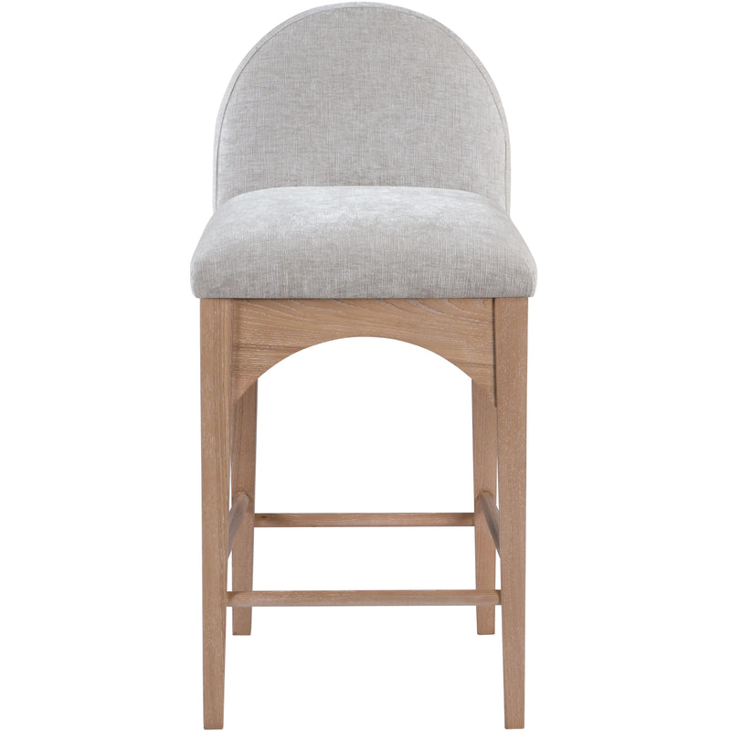Meridian Waldorf Grey Chenille Fabric Stool IMAGE 4