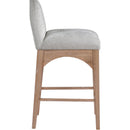 Meridian Waldorf Grey Chenille Fabric Stool IMAGE 5