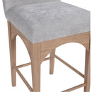 Meridian Waldorf Grey Chenille Fabric Stool IMAGE 6