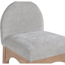 Meridian Waldorf Grey Chenille Fabric Stool IMAGE 7