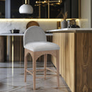 Meridian Waldorf Grey Chenille Fabric Stool IMAGE 8