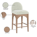 Meridian Waldorf Mint Chenille Fabric Stool IMAGE 9