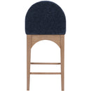 Meridian Waldorf Navy Chenille Fabric Stool IMAGE 2
