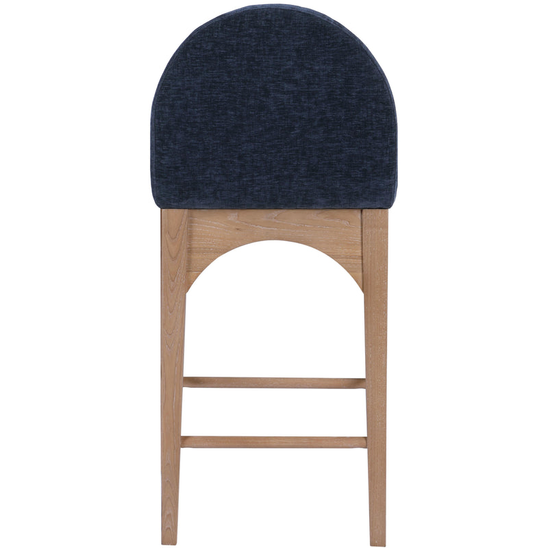 Meridian Waldorf Navy Chenille Fabric Stool IMAGE 2