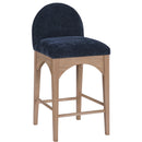 Meridian Waldorf Navy Chenille Fabric Stool IMAGE 3
