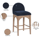 Meridian Waldorf Navy Chenille Fabric Stool IMAGE 9